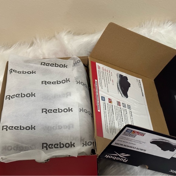 Men’s Reebok Navy Sublite Cushion Oxford Work Shoe - RB4043 - Picture 12 of 16